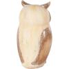 imageDeco 79 Magnesium Oxide Owl Decorative Garden Sculpture Garden Statue with Brown Accents Outdoor Sculpture 7quot x 6quot x 15quot Cream