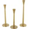 imageDeco 79 Metal Decorative Candle Holder Slim Minimalistic Candle Stand with Tapered Bases Set of 2 Candlestick Holder 15quot 12quot H BlackGold