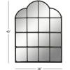 imageDeco 79 Metal Room Wall Mirror Window Pane Inspired Grid Entryway Mirror Wall Mounted Mirror 56quot x 1quot x 44quot BrownBlack