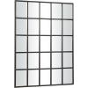 imageDeco 79 Metal Room Wall Mirror Window Pane Inspired Grid Entryway Mirror Wall Mounted Mirror 56quot x 1quot x 44quot BrownBrown