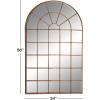 imageDeco 79 Metal Room Wall Mirror Window Pane Inspired Grid Entryway Mirror Wall Mounted Mirror 56quot x 1quot x 44quot BrownBrown