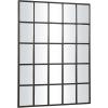 imageDeco 79 Metal Room Wall Mirror Window Pane Inspired Grid Entryway Mirror Wall Mounted Mirror 56quot x 1quot x 44quot BrownBrown