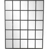 imageDeco 79 Metal Room Wall Mirror Window Pane Inspired Grid Entryway Mirror Wall Mounted Mirror 56quot x 1quot x 44quot BrownBrown