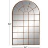 imageDeco 79 Metal Room Wall Mirror Window Pane Inspired Grid Entryway Mirror Wall Mounted Mirror 56quot x 1quot x 44quot BrownBrown