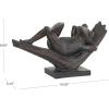 imageDeco 79 Resin Frog Decorative Sculpture Patina Relaxing Home Decor Statue Accent Figurine 16quot x 5quot x 9quot BronzeSMALL SIZE