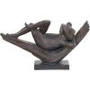 imageDeco 79 Resin Frog Decorative Sculpture Patina Relaxing Home Decor Statue Accent Figurine 16quot x 5quot x 9quot BronzeSMALL SIZE