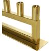 imageDeco 79 Stainless Steel Metal 7 Candle Candelabra with Rectangular Frame 22quot x 3quot x 6quot Gold