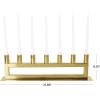imageDeco 79 Stainless Steel Metal 7 Candle Candelabra with Rectangular Frame 22quot x 3quot x 6quot Gold