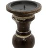 imageDeco 79 Wood Candle Holder Set of 3 6 8 10H Dark Brown