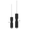 imageDeco 79 Wood Decorative Candle Holder Minimalistic Tapered Candle Stand Set of 2 Candlestick Holder 10quot 8quot H BlackBlack