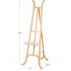 imageDeco 79 Wood Handmade Display Easel Tall Floor Standing Easel with Chain Support Display Stand 22quot x 24quot x 58quot Light Brown