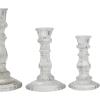 imageThe Novogratz Glass Decorative Candle Holder Candle Stand Set of 3 Candlestick Holder 9quot 7quot 7quot H Clear