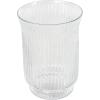 imageDeco 79 Glass Decorative Candle Holder Ribbed Candle Stand Candlestick Holder 6quot x 6quot x 8quot Clear6 x 6 x 8