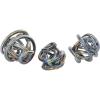 imageDeco 79 Glass Knot Decorative Sculpture Knotted Ball Home Decor Statues Set of 3 Accent Figurines 5quot 4quot 4quotW BlackGray