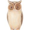 imageDeco 79 Magnesium Oxide Owl Decorative Garden Sculpture Garden Statue with Brown Accents Outdoor Sculpture 7quot x 6quot x 15quot Cream