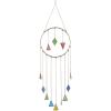 imageDeco 79 Metal Geometric Windchime with Stained Glass 12quot x 3quot x 44quot Multi Colored