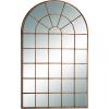 imageDeco 79 Metal Room Wall Mirror Window Pane Inspired Grid Entryway Mirror Wall Mounted Mirror 56quot x 1quot x 44quot BrownBrown