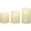 imageDeco 79 Wax Cylinder Flameless Candle with Remote Control Set of 3 3quot 4quot 5quotH White