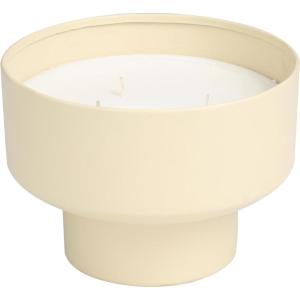 imageDeco 79 Metal Decorative Candle Sweet Bamboo Scented Matte 50 oz 3 Wick Aromatherapy Candle with White Wax 7quot x 7quot x 5quot Light Brown