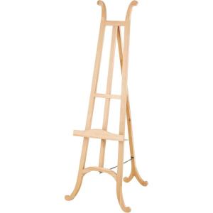 imageDeco 79 Wood Handmade Display Easel Tall Floor Standing Easel with Chain Support Display Stand 22quot x 24quot x 58quot Light Brown