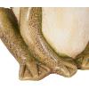 imageDeco 79 Magnesium Oxide Frog Decorative Garden Sculpture Sitting Garden Statue with Brown and Green Accents Outdoor Sculpture 11quot x 9quot x 14quot Cream