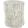 imageDeco 79 Magnesium Oxide Squirrel Garden Stool Tree Trunk with Brown Accents 16quot x 15quot x 17quot WhiteWhite