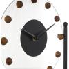imageDeco 79 Metal Acrylic Face Clock with Wood Ball Accents 11quot x 3quot x 11quot BlackBlack