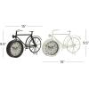 imageDeco 79 Metal Bike Clock Set of 2 12quotW 8quotH Multi ColoredBlackWhite