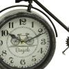 imageDeco 79 Metal Bike Clock Set of 2 12quotW 8quotH Multi ColoredBlackWhite