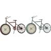 imageDeco 79 Metal Bike Clock Set of 2 12quotW 8quotH Multi ColoredMulti Colored