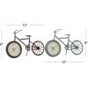 imageDeco 79 Metal Bike Clock Set of 2 12quotW 8quotH Multi ColoredMulti Colored