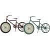imageDeco 79 Metal Bike Clock Set of 2 12quotW 8quotH Multi ColoredMulti Colored