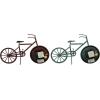 imageDeco 79 Metal Bike Clock Set of 2 12quotW 8quotH Multi ColoredMulti Colored