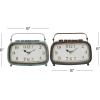 imageDeco 79 Metal Bike Clock Set of 2 12quotW 8quotH Multi ColoredMulti Colored