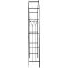 imageDeco 79 Metal Indoor Outdoor Arched Gate Garden Arbor with Lattice Work Sides 55quot x 14quot x 86quot BlackBlack