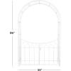 imageDeco 79 Metal Indoor Outdoor Arched Gate Garden Arbor with Lattice Work Sides 55quot x 14quot x 86quot BlackWhite
