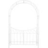 imageDeco 79 Metal Indoor Outdoor Arched Gate Garden Arbor with Lattice Work Sides 55quot x 14quot x 86quot BlackWhite