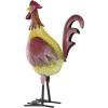 imageDeco 79 Metal Rooster Decorative Garden Sculpture Indoor Outdoor Distressed Standing Garden Statue with U Shaped Feet Outdoor Sculpture 10quot x 5quot x 17quot GreenBlack