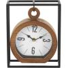 imageDeco 79 Metal Suspended Clock with Black Frame 7quot x 3quot x 9quot Brown