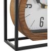 imageDeco 79 Metal Suspended Clock with Black Frame 7quot x 3quot x 9quot Brown