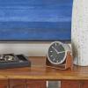 imageDeco 79 Stainless Steel Metal Clock with Leather Stand 7quot x 4quot x 7quot GoldSilver