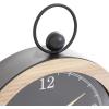 imageDeco 79 Wooden Decorative Clock Semicircle Mantel Clock with Brown Wooden Frame and Ring Handle Set of 2 Tabletop Clock 10quot 7quot H Black
