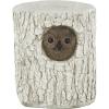 imageDeco 79 Magnesium Oxide Squirrel Garden Stool Tree Trunk with Brown Accents 16quot x 15quot x 17quot WhiteWhite