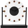 imageDeco 79 Metal Acrylic Face Clock with Wood Ball Accents 11quot x 3quot x 11quot BlackBlack