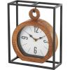 imageDeco 79 Metal Suspended Clock with Black Frame 7quot x 3quot x 9quot Brown