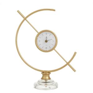 imageDeco 79 Metal Clock with Acrylic Base 13quot x 5quot x 16quot Gold