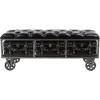 imageDeco 79 Industrial Wood Storage Bench 47quot x 16quot x 19quot BlackGrayGold47 x 16 x 19