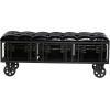 imageDeco 79 Industrial Wood Storage Bench 47quot x 16quot x 19quot BlackGrayGold47 x 16 x 19