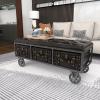 imageDeco 79 Industrial Wood Storage Bench 47quot x 16quot x 19quot BlackGrayGold47 x 16 x 19