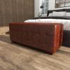 imageDeco 79 Leather Home Bench Tufted Upholstered Entryway Bench Bedroom Bench 48quot x 18quot x 20quot BrownBrown